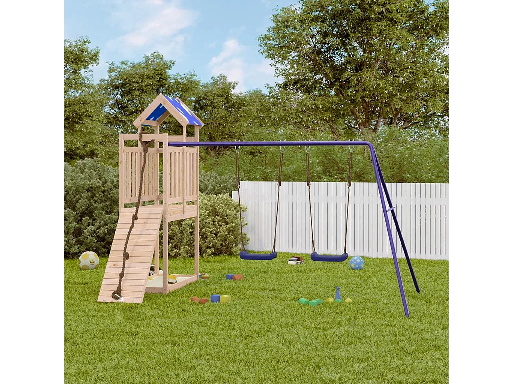 Aire de jeux d'extérieur bois de pin massif FR25913