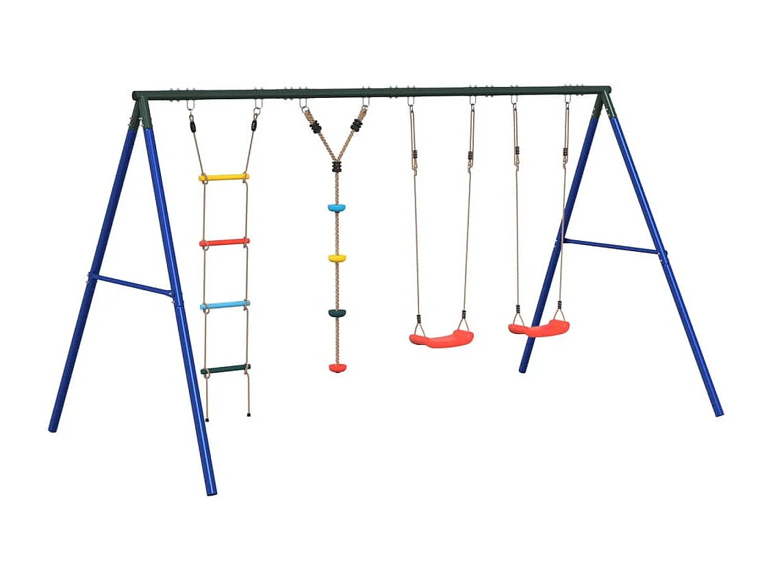 Juego de columpios con columpios, escalera y cuerda de discos ES411937