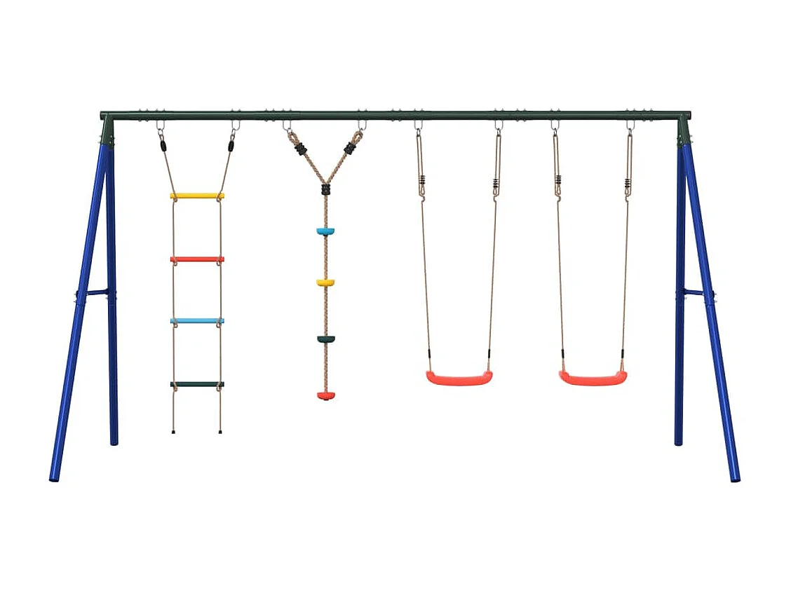 Juego de columpios con columpios, escalera y cuerda de discos ES411937