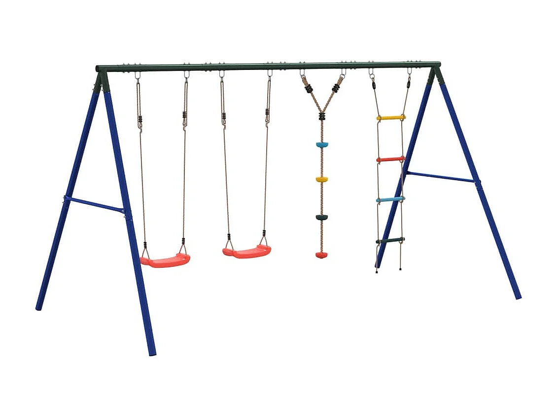 Juego de columpios con columpios, escalera y cuerda de discos ES411937