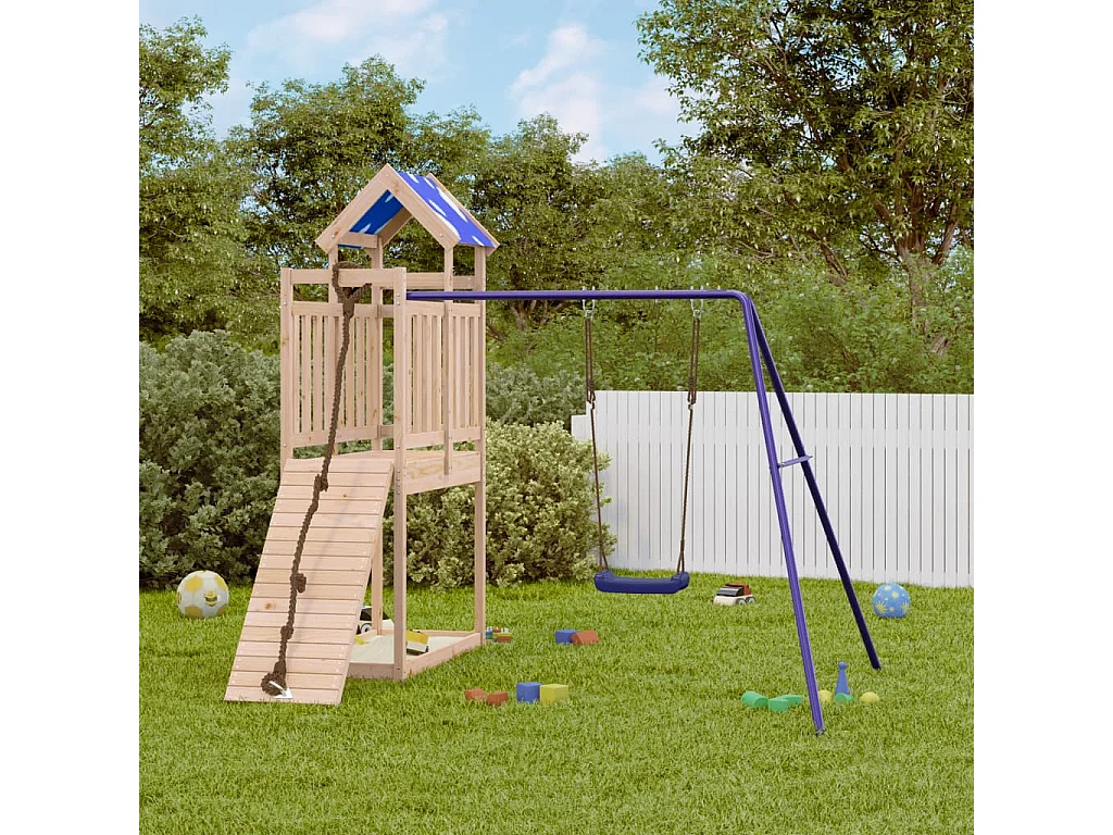 Aire de jeux d'extérieur bois de pin massif FR93994