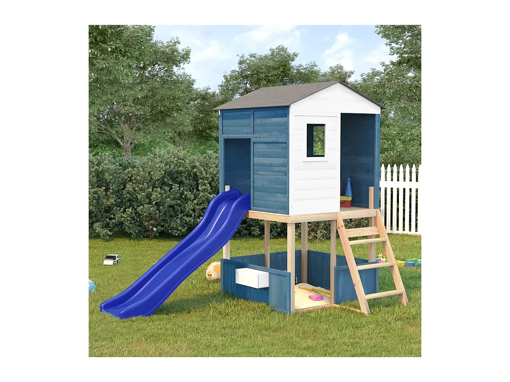 Toboggan de jeu bleu 175x38x23 cm polypropylène FR901076