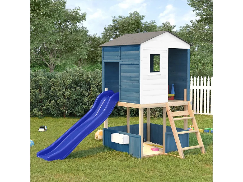 Tobogán infantil polipropileno azul 175x38x23 cm ES352216