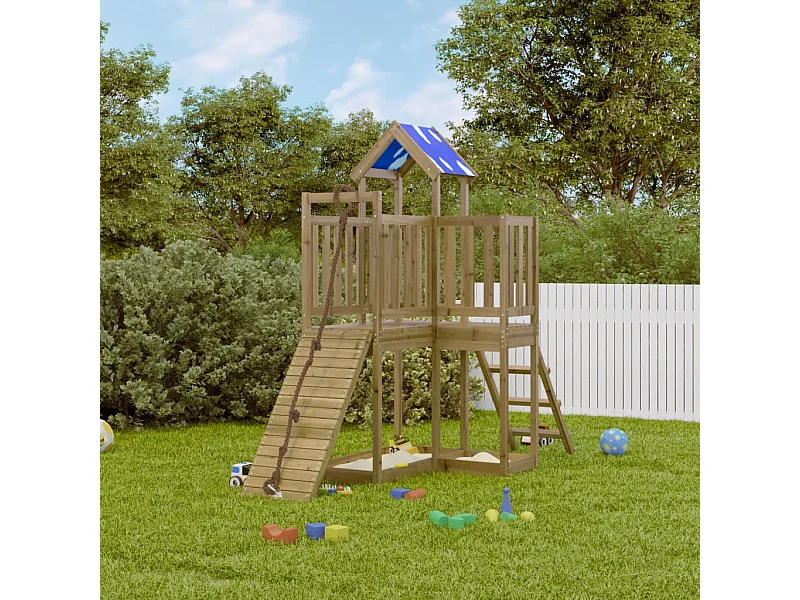 Aire de jeux d'extérieur bois de pin imprégné FR45704