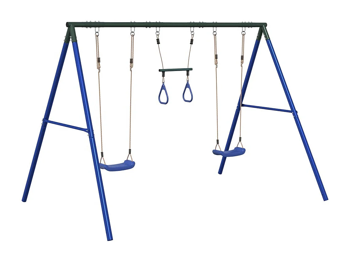 Juego de columpios de exterior con columpios y trapecio ES980218
