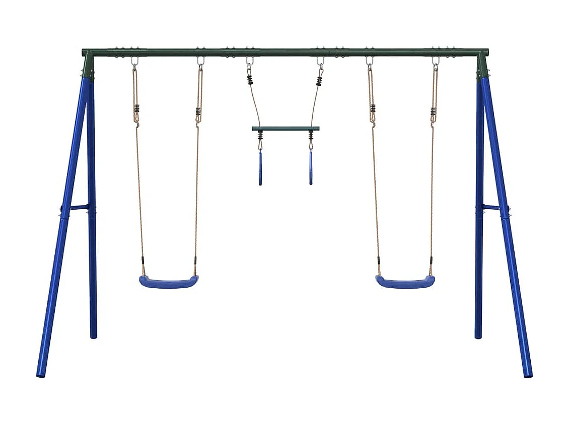 Juego de columpios de exterior con columpios y trapecio ES980218