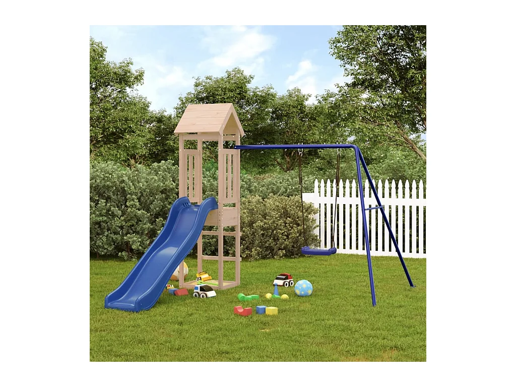 Aire de jeux d'extérieur bois de pin massif FR77003