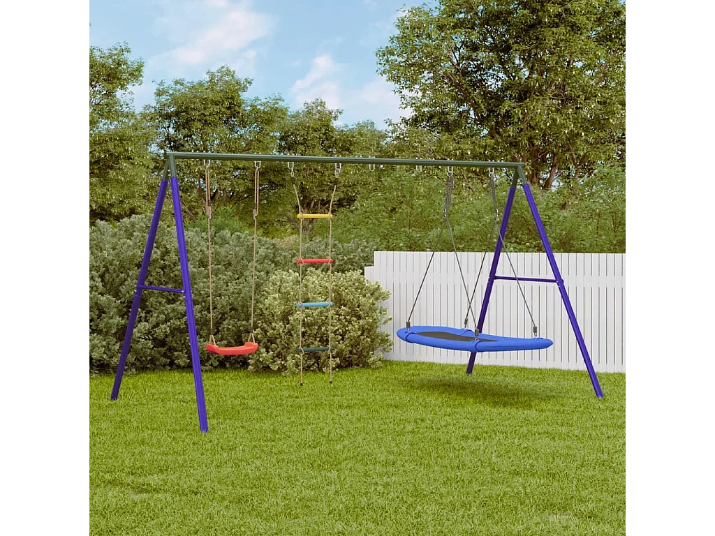 Conj. baloiço p/ exterior c/ baloiço escada e baloiço ninho PT586122