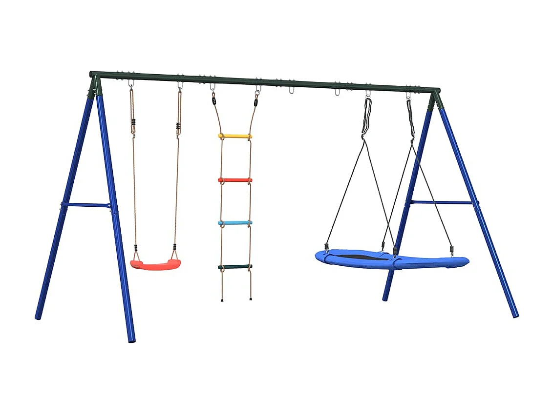 Conj. baloiço p/ exterior c/ baloiço escada e baloiço ninho PT586122