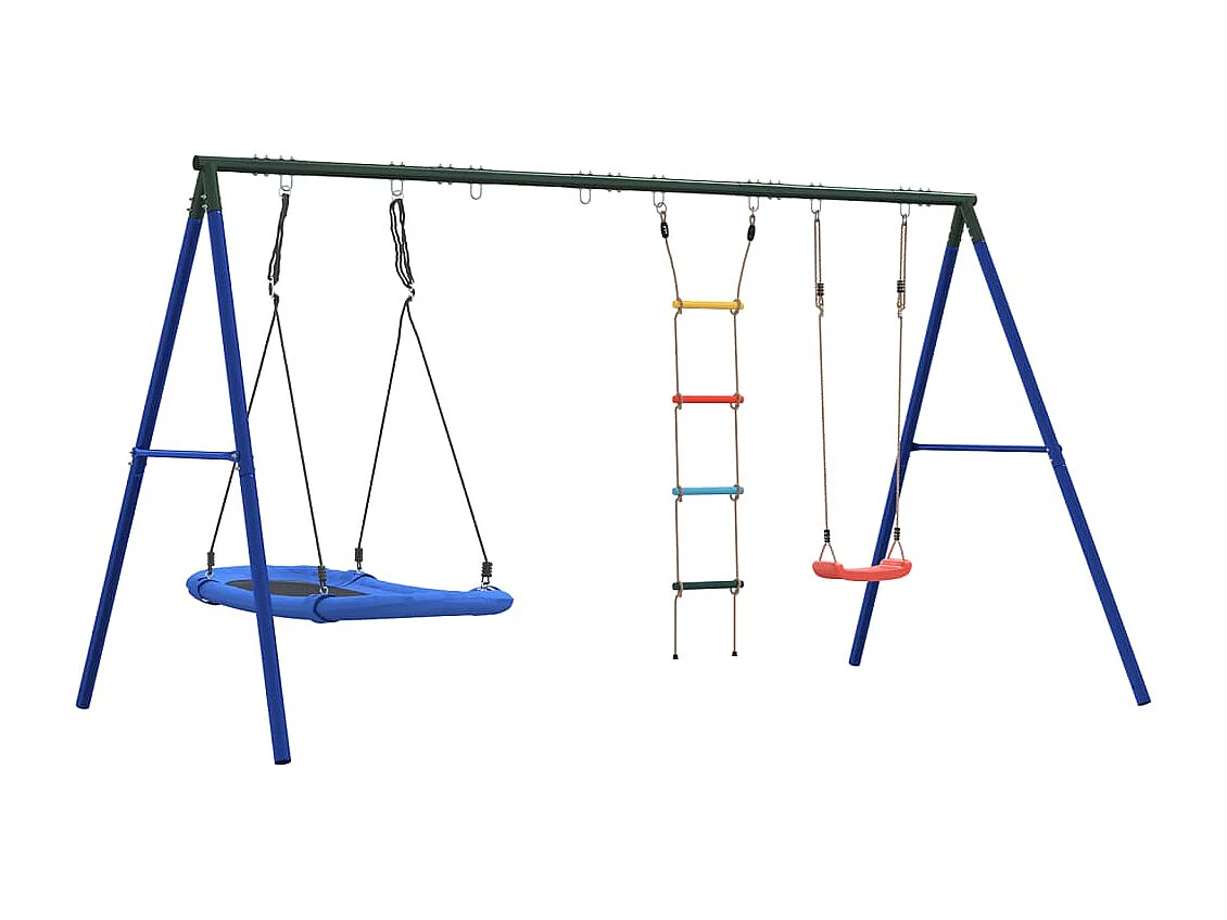 Conj. baloiço p/ exterior c/ baloiço escada e baloiço ninho PT586122