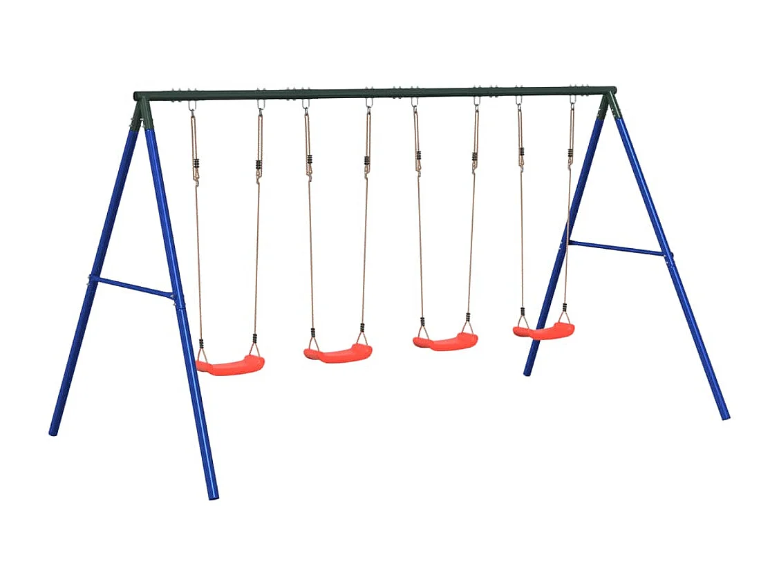 Juego de columpios de exterior con 4 columpios ES597027