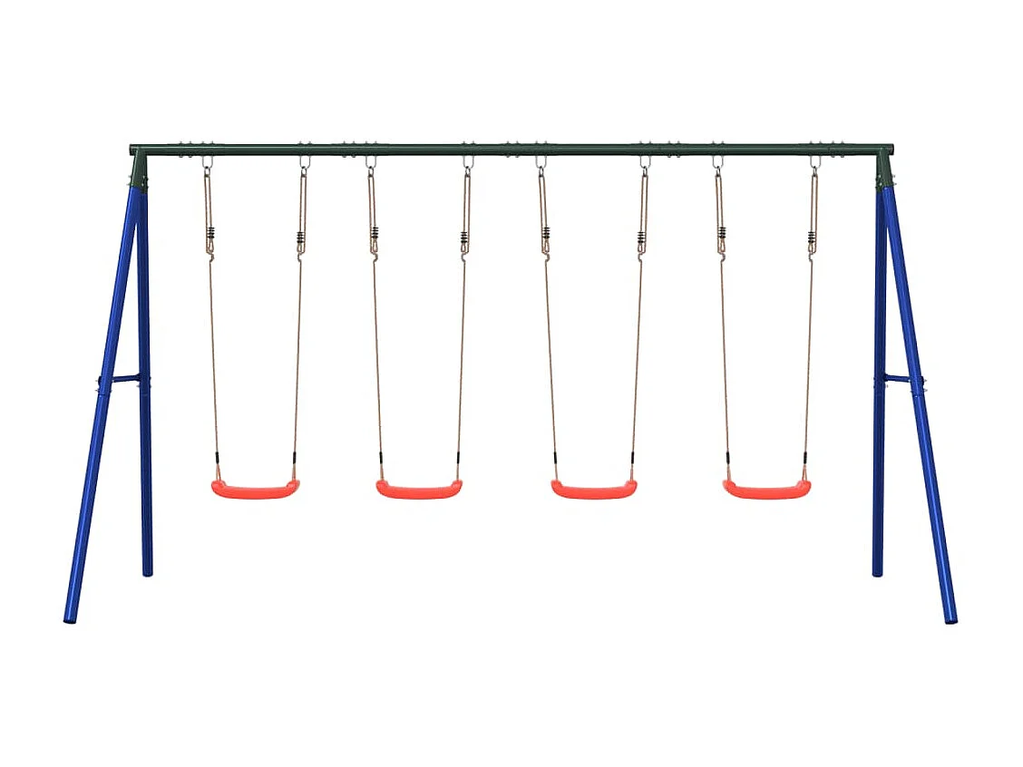 Juego de columpios de exterior con 4 columpios ES597027