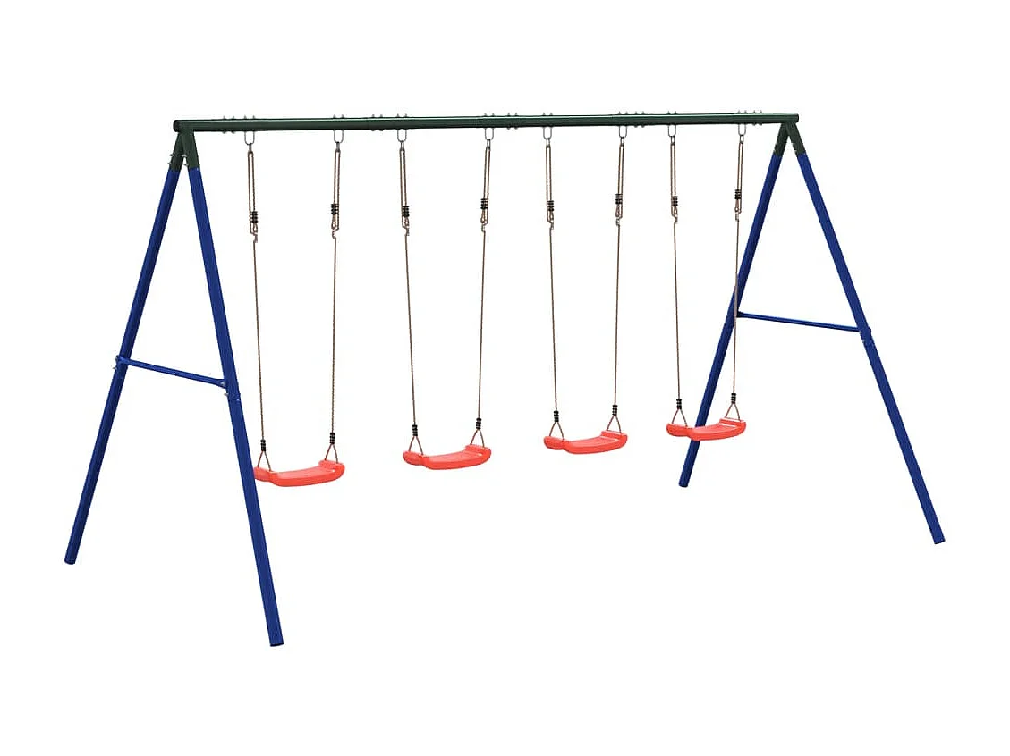 Juego de columpios de exterior con 4 columpios ES597027