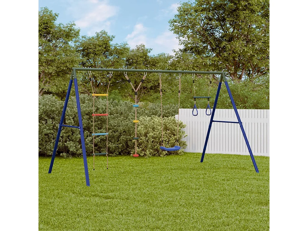 Set de columpios, trapecio, escalera y cuerda de discos ES592442