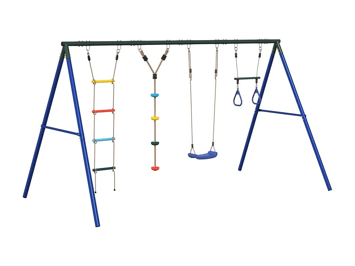 Set de columpios, trapecio, escalera y cuerda de discos ES592442