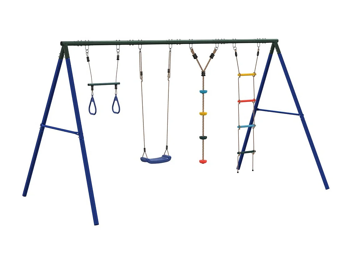 Set de columpios, trapecio, escalera y cuerda de discos ES592442