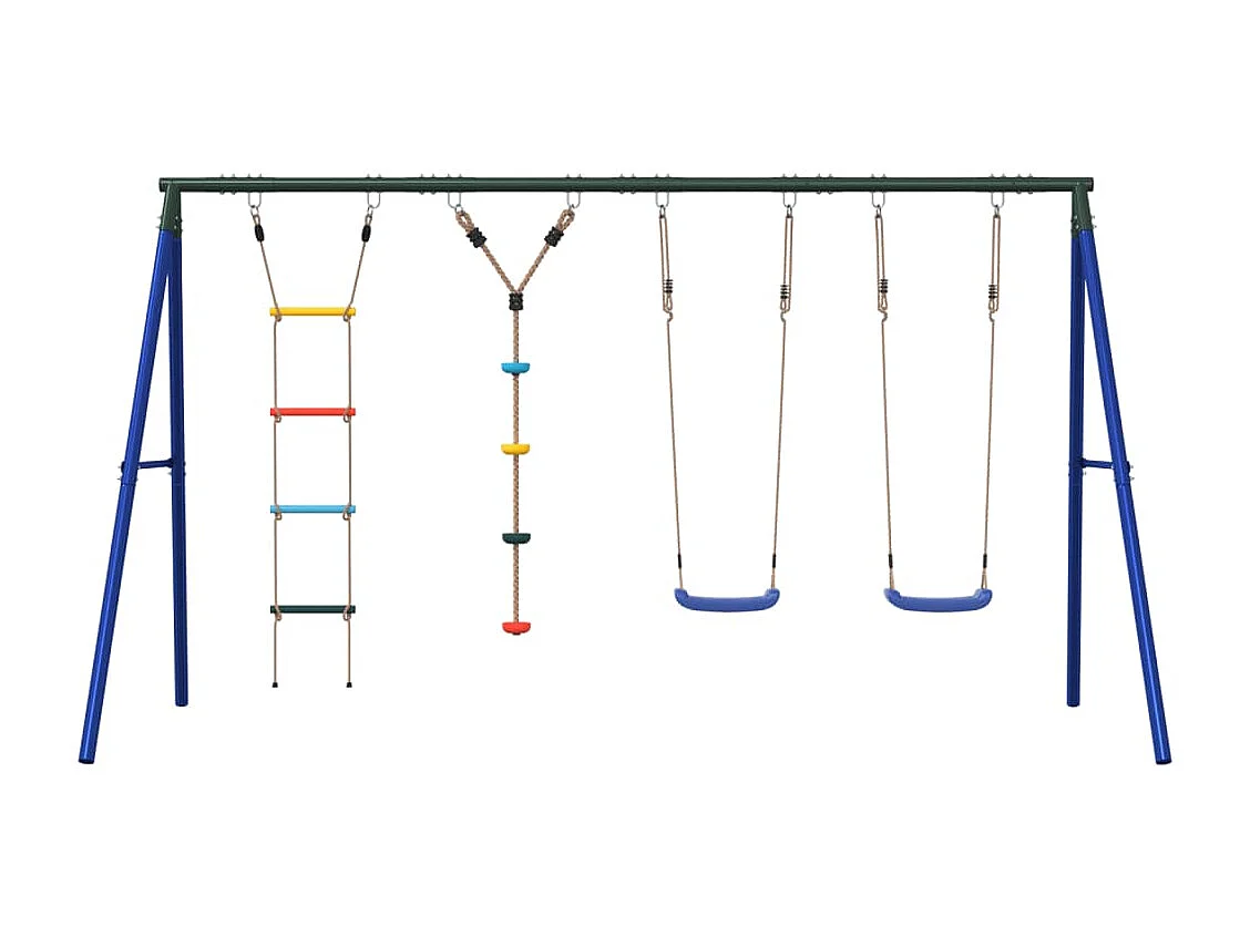 Juego de columpios con columpios, escalera y cuerda de discos ES480923