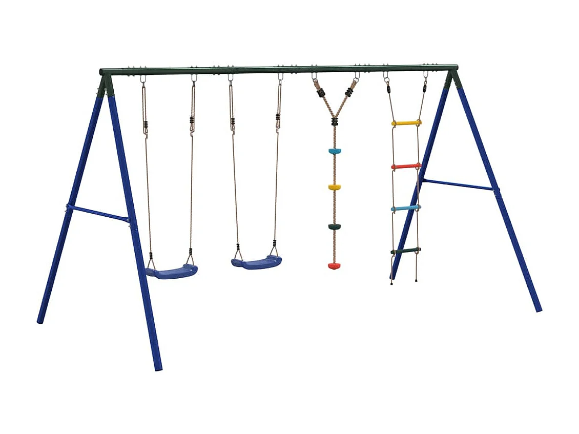 Juego de columpios con columpios, escalera y cuerda de discos ES480923