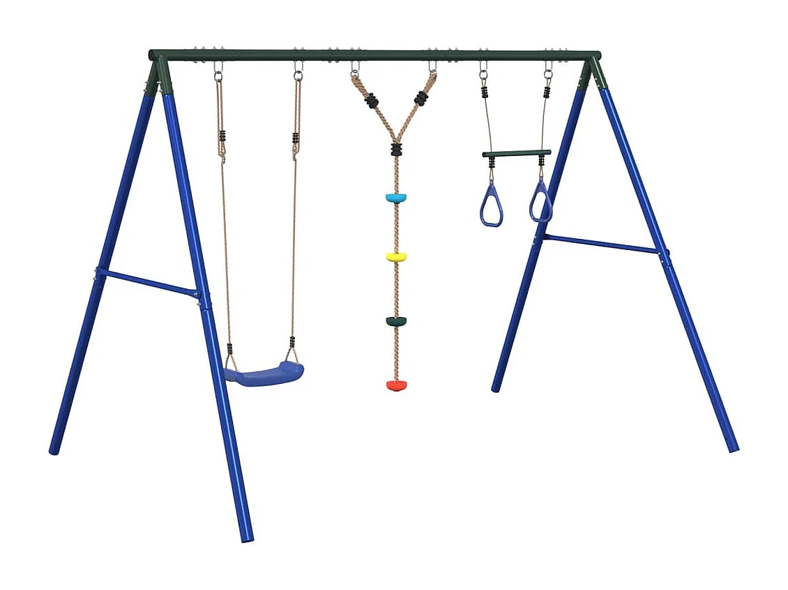 Juego de columpios de exterior con trapecio y escalera ES501816
