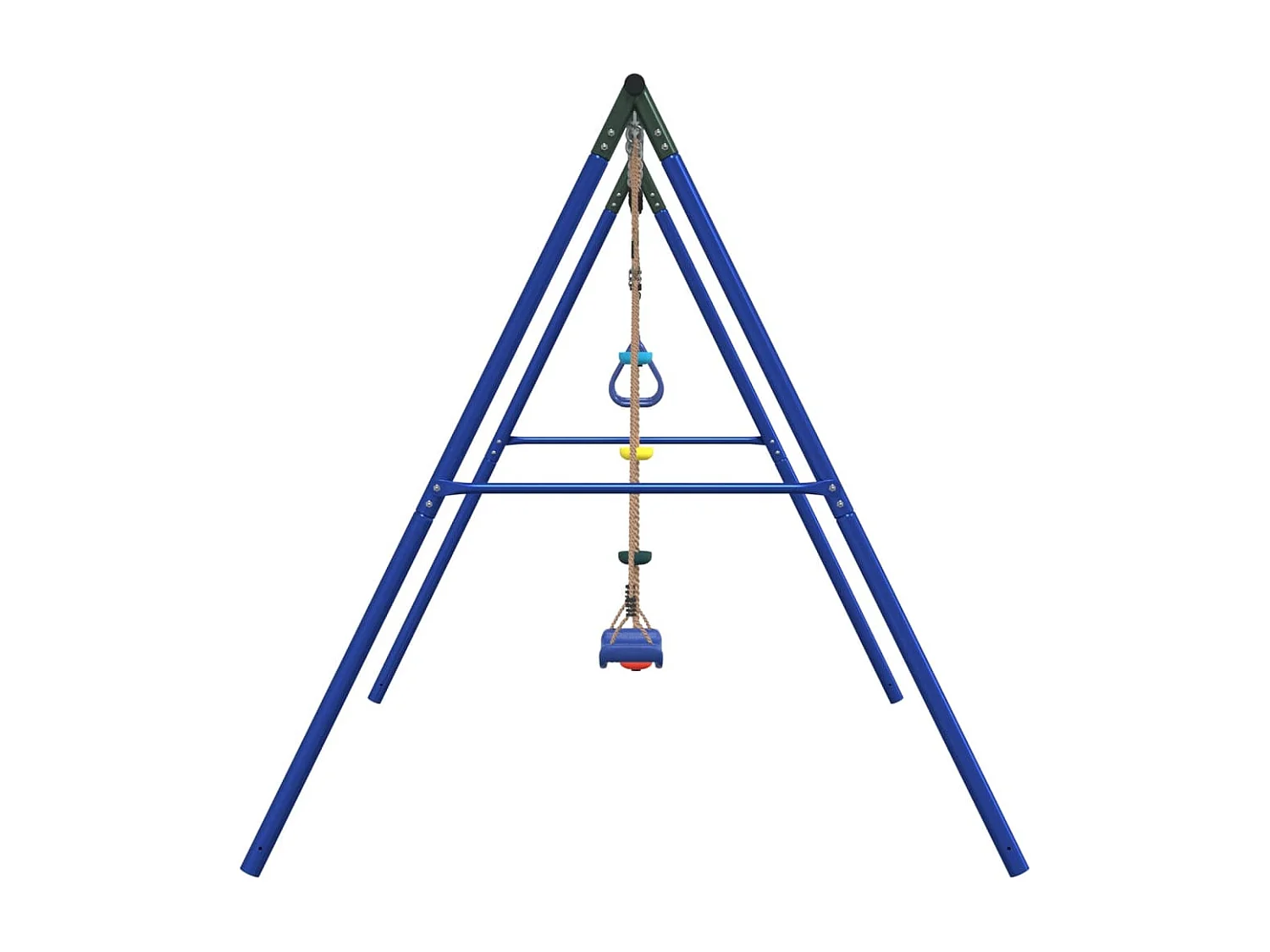 Juego de columpios de exterior con trapecio y escalera ES501816