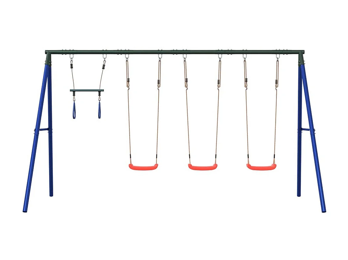 Juego de columpios de exterior con columpios y trapecio ES844627