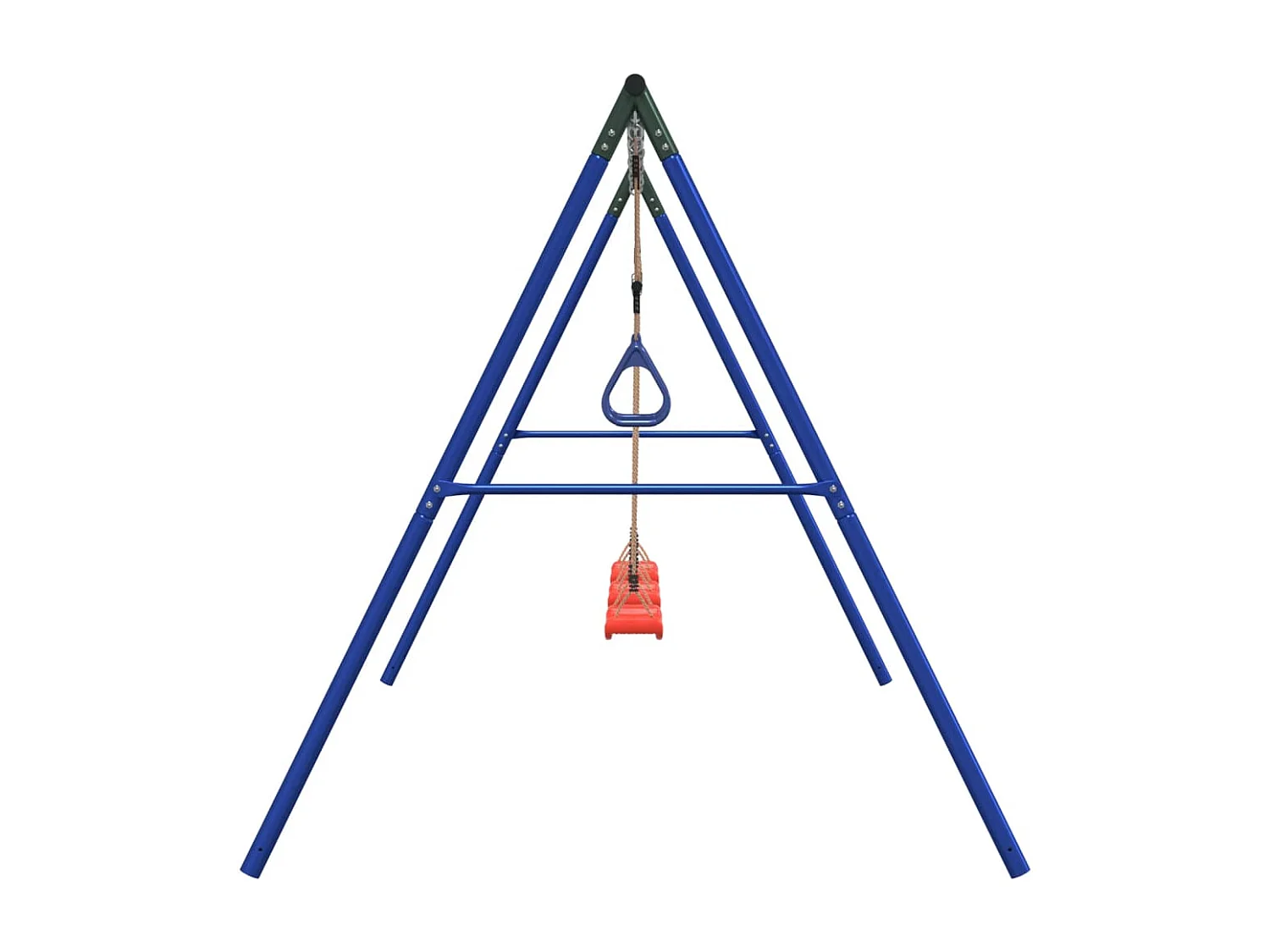 Juego de columpios de exterior con columpios y trapecio ES844627