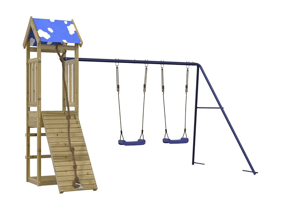 Aire de jeux d'extérieur bois de pin imprégné FR92566