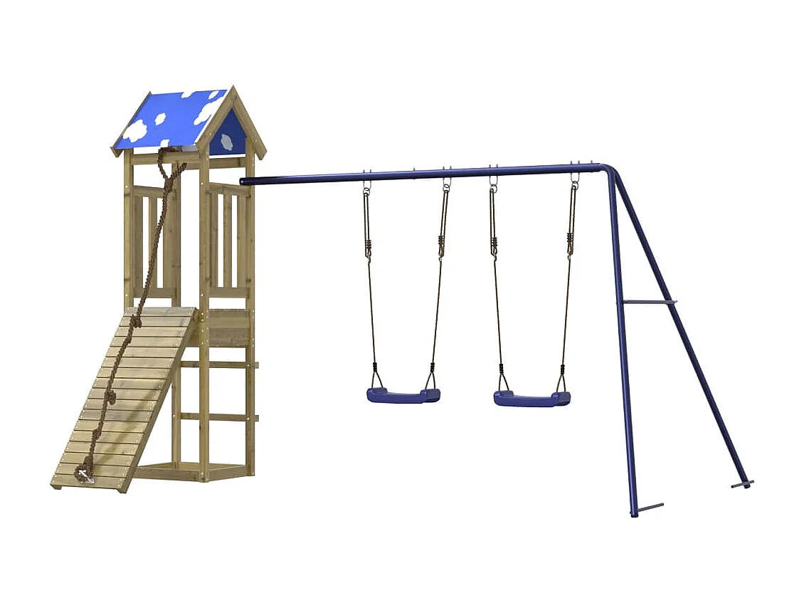 Aire de jeux d'extérieur bois de pin imprégné FR92566