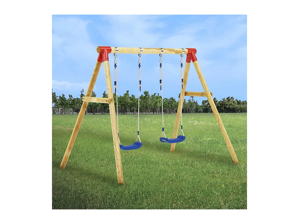 Ensemble de balançoire 230x130x166 cm Bois de pin FR437096