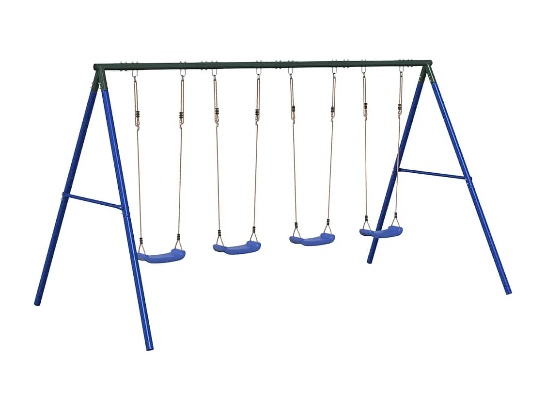 Juego de columpios de exterior con 4 columpios ES597464