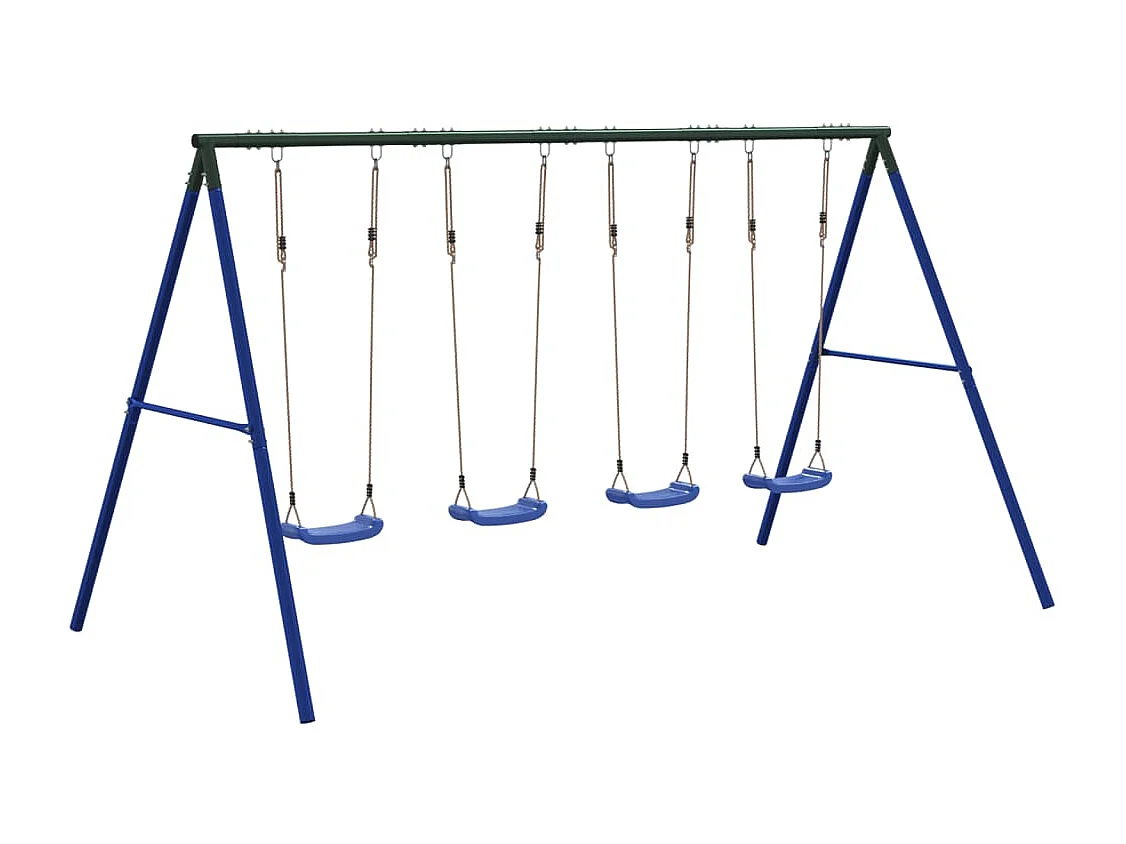 Juego de columpios de exterior con 4 columpios ES597464