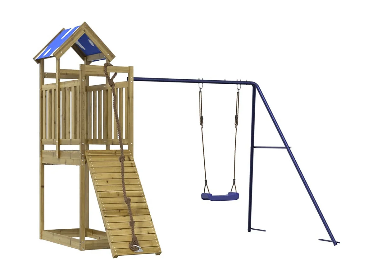 Aire de jeux d'extérieur bois de pin imprégné FR57506