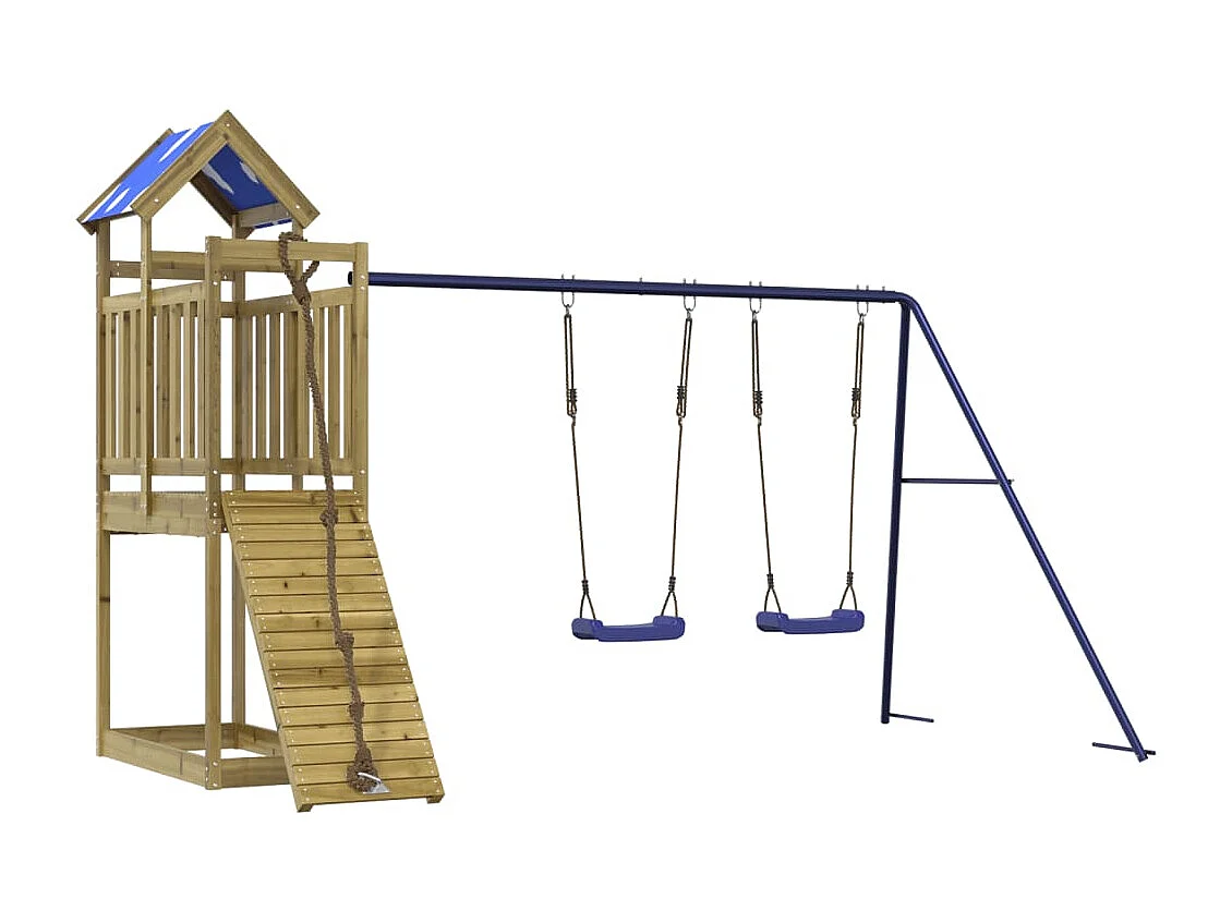 Aire de jeux d'extérieur bois de pin imprégné FR74521