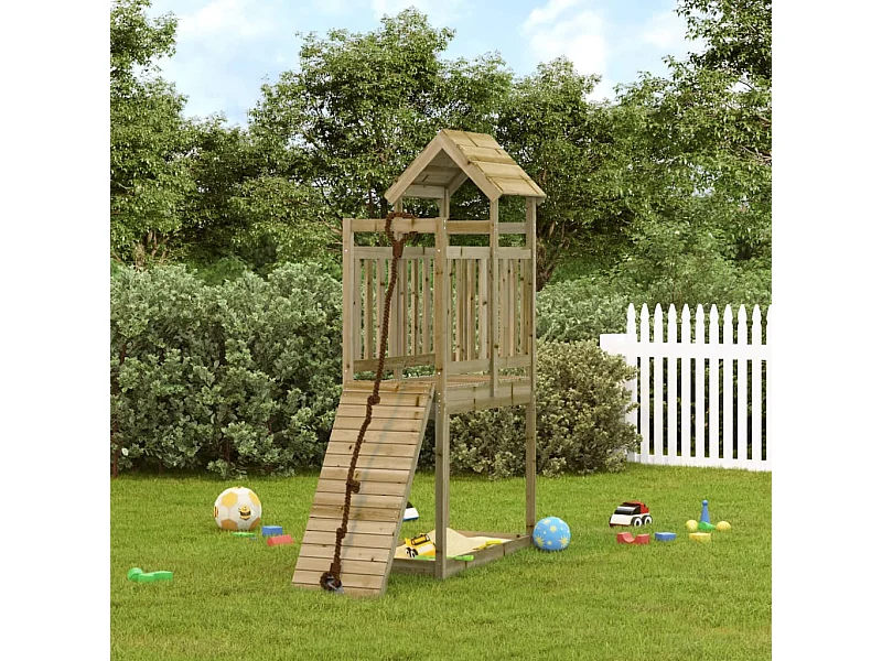 Speelhuis met klimwand geïmpregneerd grenenhout BE400859
