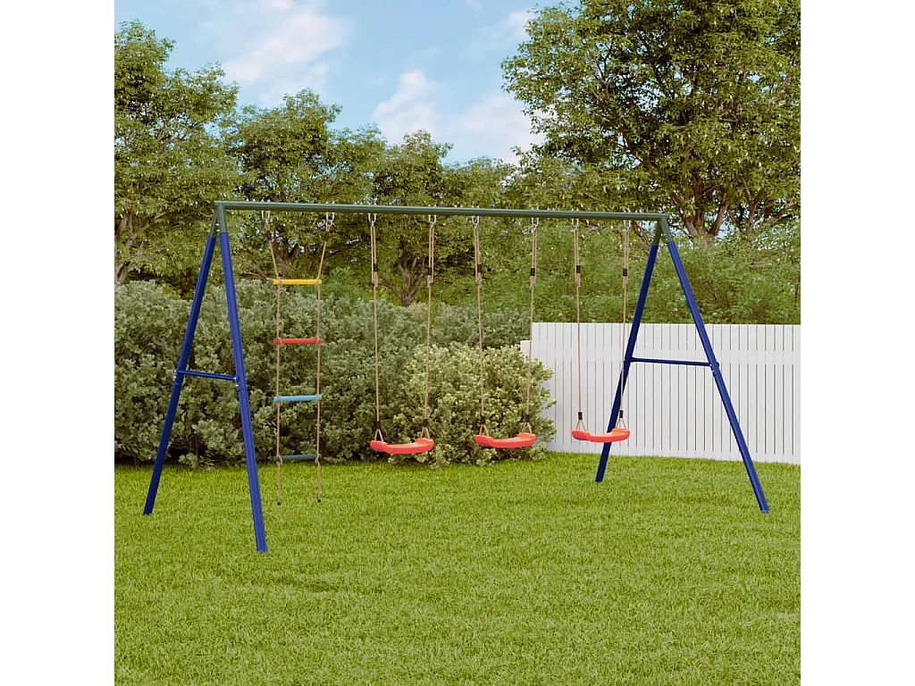 Juego de columpios de exterior con columpios y escalera ES938184