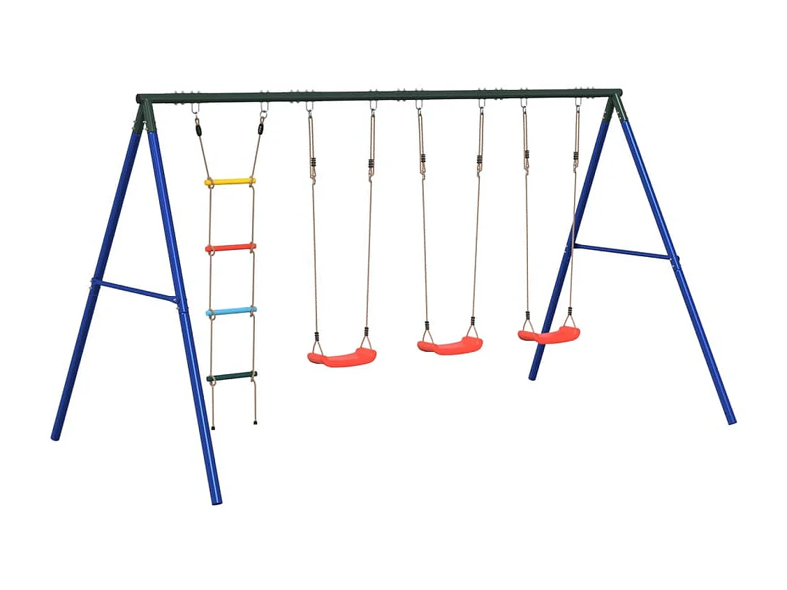 Juego de columpios de exterior con columpios y escalera ES938184