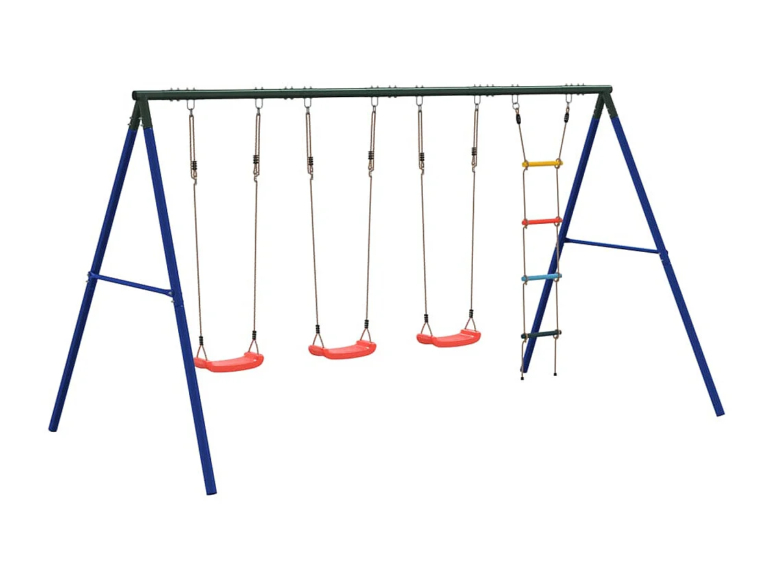 Juego de columpios de exterior con columpios y escalera ES938184