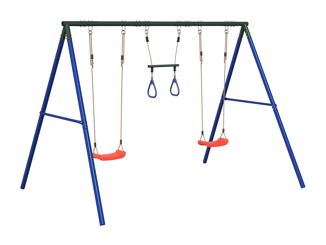 Juego de columpios de exterior con columpios y trapecio ES251630