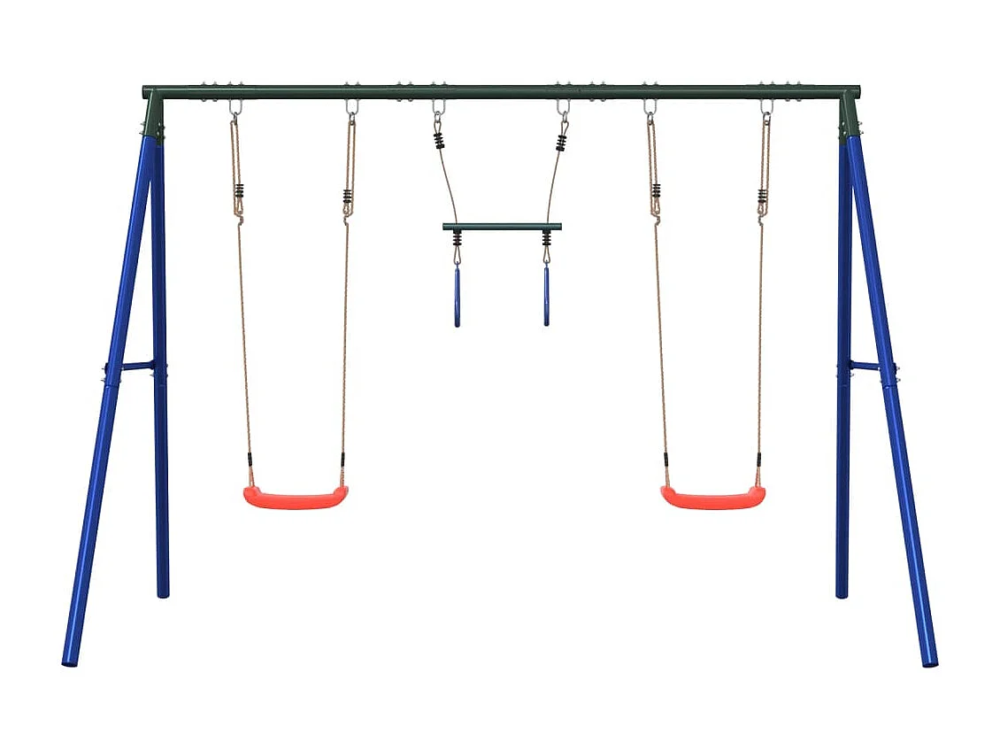 Juego de columpios de exterior con columpios y trapecio ES251630