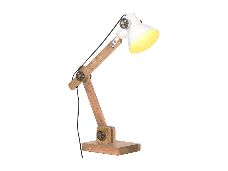 Candeeiro secretária industrial redondo 58x18x90cm E27 branco PT846574