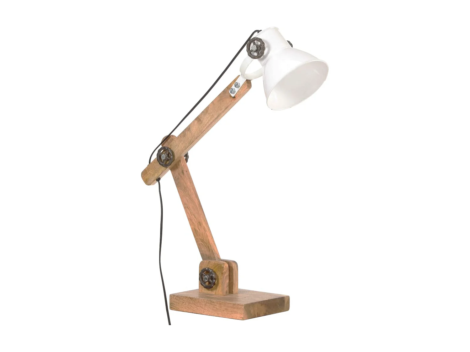 Candeeiro secretária industrial redondo 58x18x90cm E27 branco PT846574