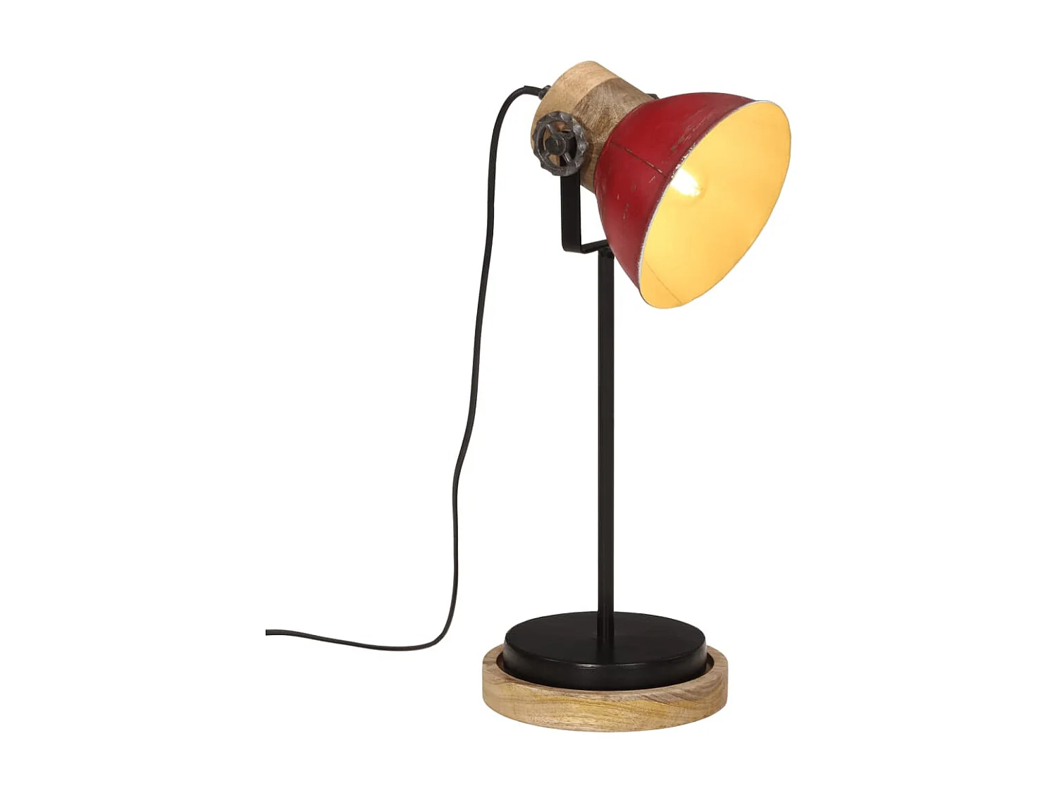 Lampe de bureau 25 W rouge délavé 17x17x50 cm E27 FR300502