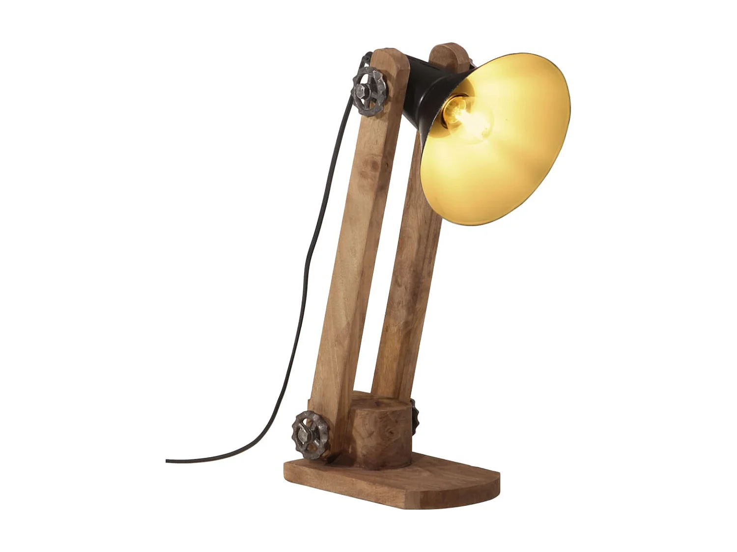 Candeeiro de secretária 25 W 23x13x52 cm E27 preto PT902715