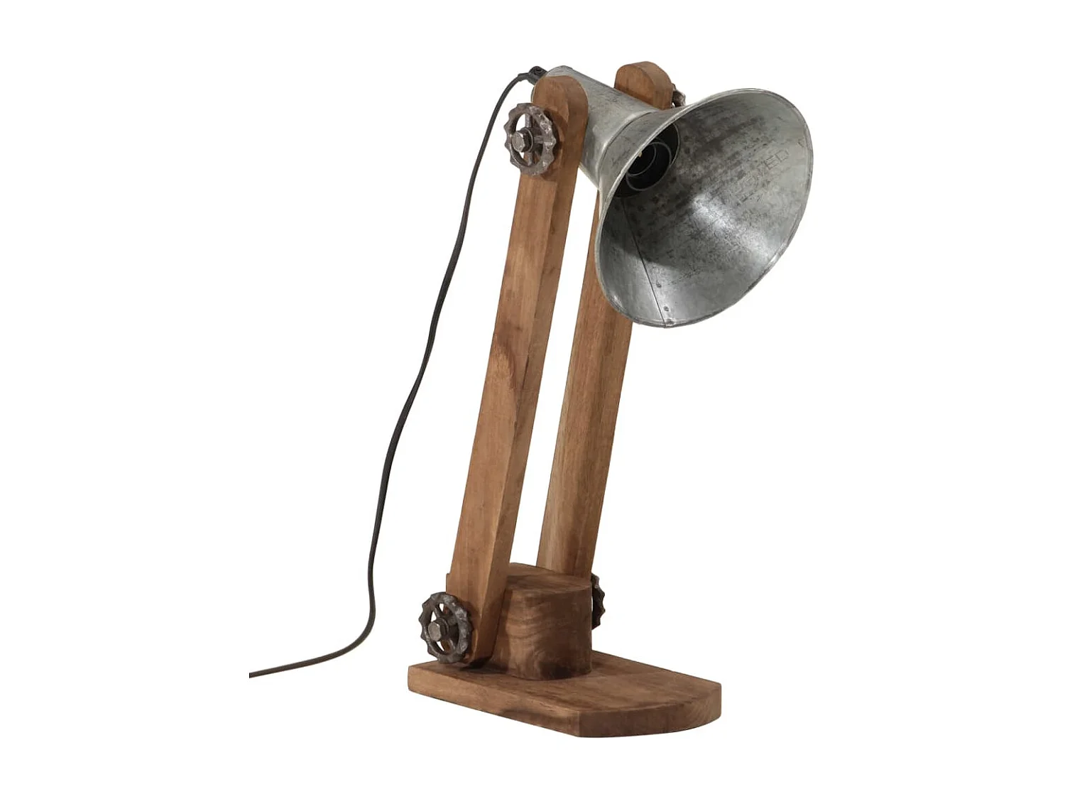 Candeeiro de secretária 25 W 23x13x52 cm E27 prateado vintage PT327972