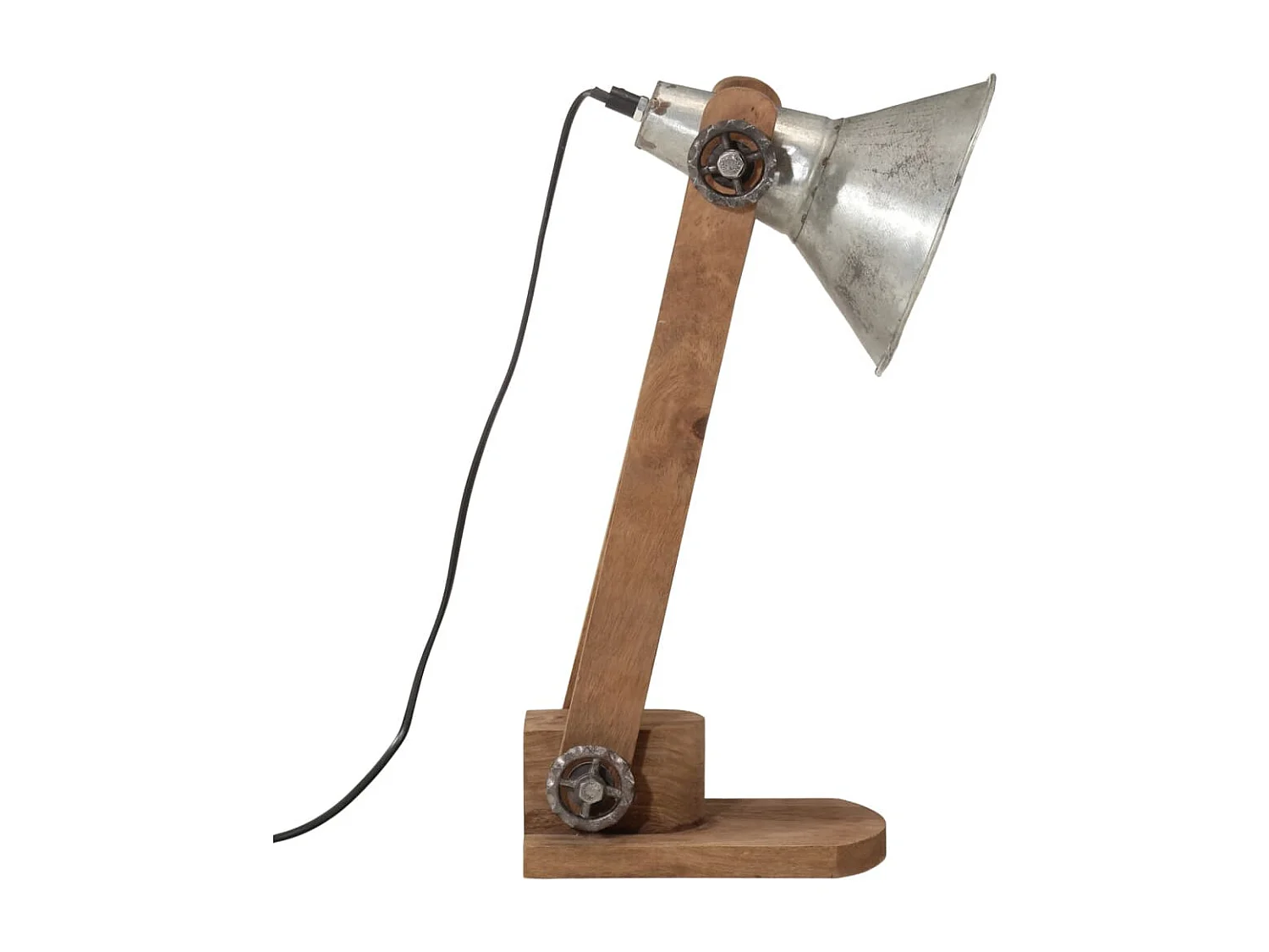 Candeeiro de secretária 25 W 23x13x52 cm E27 prateado vintage PT327972