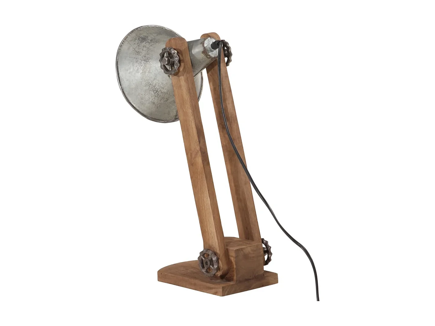 Candeeiro de secretária 25 W 23x13x52 cm E27 prateado vintage PT327972