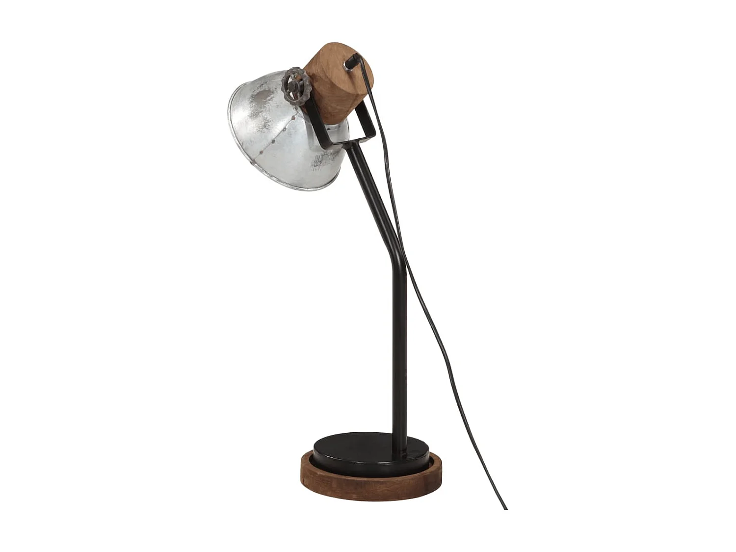Lampe de bureau 25 W argent vintage 18x18x60 cm E27 FR829105