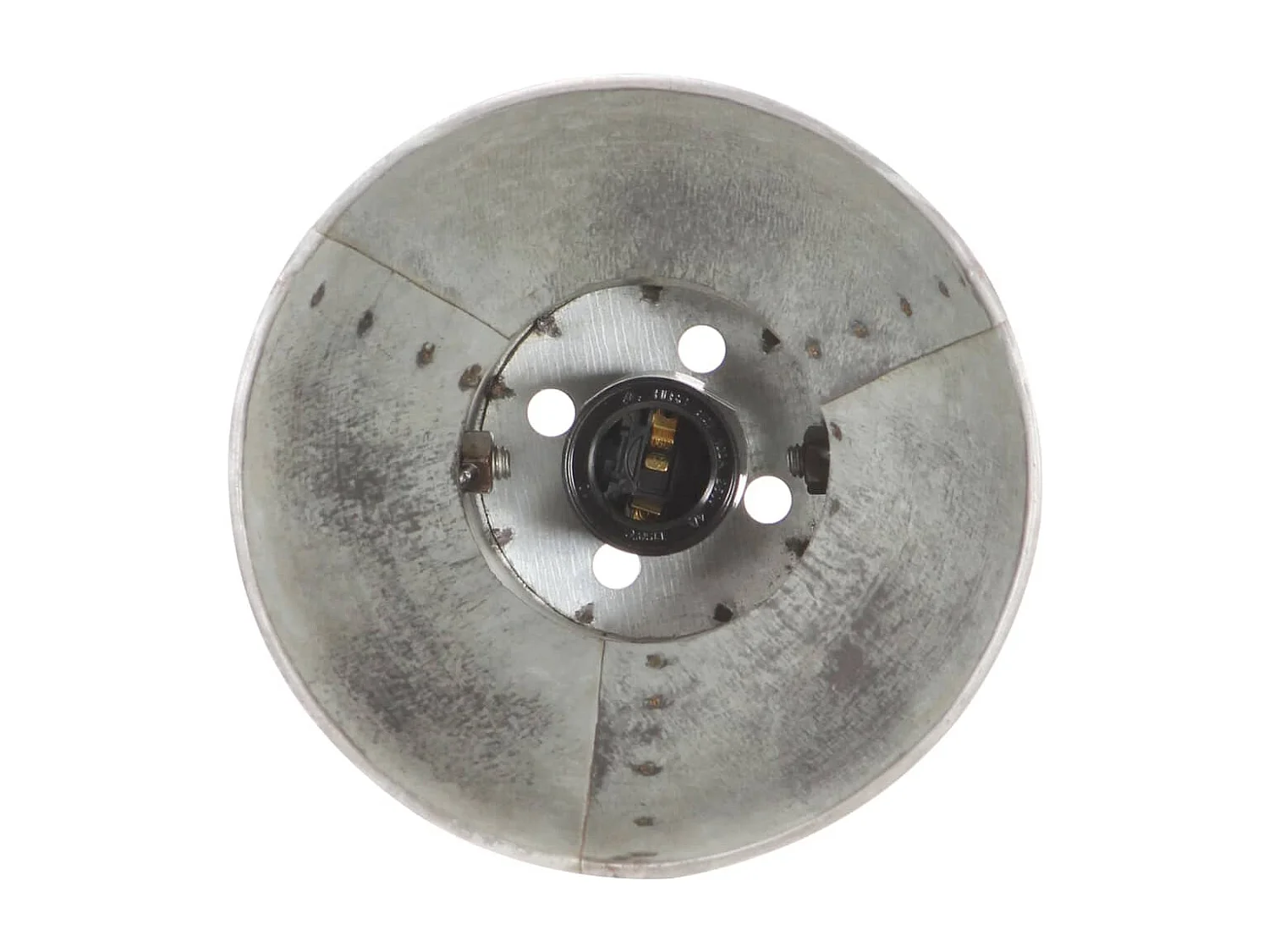 Candeeiro secretária industrial redondo 58x18x90cm E27 prateado PT103790