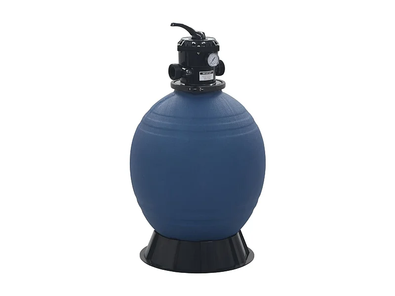 Filtro de areia p/ piscina válvula de 6 posições azul 560 mm PT984152