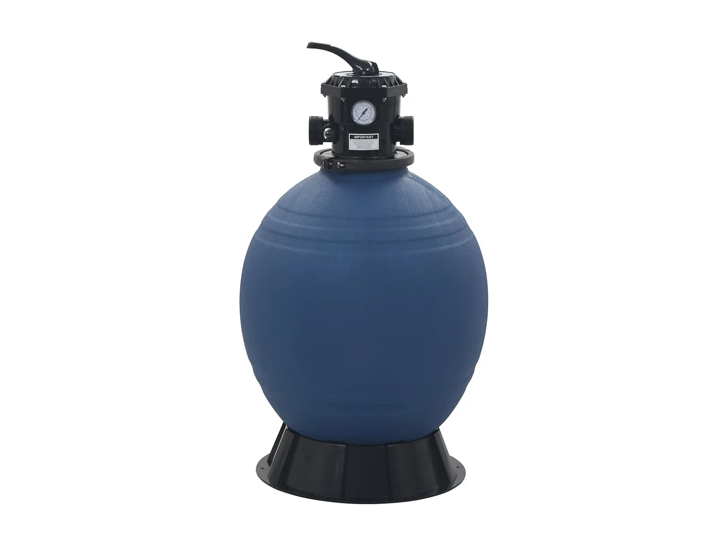 Filtre à sable pour piscine avec vanne 6 positions Bleu 560 mm FR988108